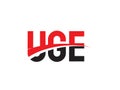 UGE Letter Initial Logo Design Vector Illustration Royalty Free Stock Photo