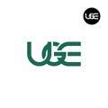 UGE Logo Letter Monogram Design Royalty Free Stock Photo