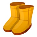 Ugg boots icon, cartoon style