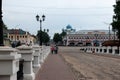 Uglich, Yaroslavl Region, Russia, August 1, 2013. Stone pavement of the Uglich Kremlin