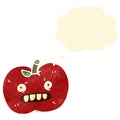 ugly apple retro cartoon