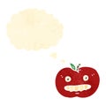 ugly apple retro cartoon