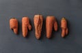 Ugly carrots with unusual shapes