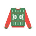 Ugly christmas sweater with deer pattern