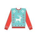 Ugly christmas sweater with deer pattern