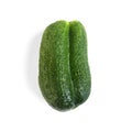 Ugly cucumbers isolated on a white background. Trendy vegetables concept. Food waste from supermarket Royalty Free Stock Photo