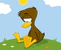 Ugly Duckling Cartoon Character Crying