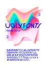 Ugly Fonts. Minimal modern alphabet fonts. Typography minimalist urban digital fashion future creative logo font. vector