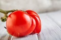 Ugly fruit or vegetable. Severely malformed mutant tomato. Food shops mostly prefer the best quality fruit and Royalty Free Stock Photo