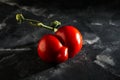 Ugly fruit or vegetable. Severely malformed mutant tomato. Food shops mostly prefer the best quality fruit and vegetables. Ugly Royalty Free Stock Photo