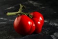 Ugly fruit or vegetable. Severely malformed mutant tomato. Food shops mostly prefer the best quality fruit and Royalty Free Stock Photo