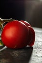 Ugly fruit or vegetable. Severely malformed mutant tomato. Food shops mostly prefer the best quality fruit and Royalty Free Stock Photo