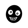 Black solid icon for Ugly, misshapen and ungainly Royalty Free Stock Photo