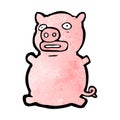 ugly pig cartoon Royalty Free Stock Photo