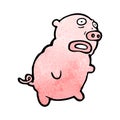 ugly pig cartoon Royalty Free Stock Photo