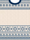 Ugly sweater Merry Christmas and Happy New Year greeting card frame border . Vector illustration knitted background seamless Royalty Free Stock Photo