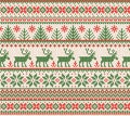 Ugly sweater Merry Christmas Happy New Year seamless pattern frame Royalty Free Stock Photo