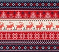 Ugly sweater Merry Christmas Happy New Year seamless pattern frame Royalty Free Stock Photo