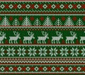 Ugly sweater Merry Christmas Happy New Year seamless pattern frame Royalty Free Stock Photo