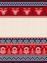 Ugly sweater Merry Christmas party ornament background seamless pattern