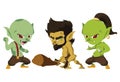 ugly trolls and caveman gnome magic characters