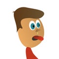 Ugly young guy. Vector illustration Royalty Free Stock Photo