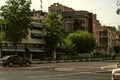 Densely built up blocks along Murza Shiraz street in the capital of the Islamic Republic of Iran Tehran