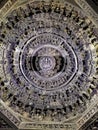 Ugra Narasimha Carving on ceiling stone of Chennakesava Temple, Belur Royalty Free Stock Photo