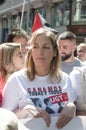 UGT Madrid General Secretary, Marina Prieto, during the 1st May demonstration in Madrid, Spain