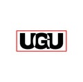 UGU brand name initial letter illustrative icon