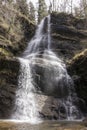 Waterfall in the mountains of the basque country in the gorbea natural park Royalty Free Stock Photo
