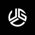 UGV letter logo design on black background. UGV creative initials letter logo concept. UGV letter design Royalty Free Stock Photo