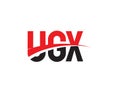 UGX Letter Initial Logo Design Vector Illustration