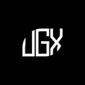 UGX letter logo design on black background. UGX creative initials letter logo concept. UGX letter design