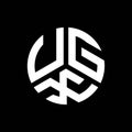 UGX letter logo design on black background. UGX creative initials letter logo concept. UGX letter design