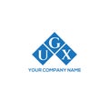 UGX letter logo design on WHITE background. UGX creative initials letter logo concept. UGX letter design