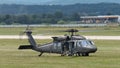 UH-60 Blackhawk of Slovak Air Force landed on grass
