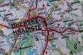 Uherske Hradiste, Czechia, on a road m Royalty Free Stock Photo