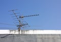 UHF Antenna on building Apartment Royalty Free Stock Photo