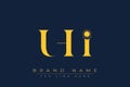 UHI abstract letter logo design Royalty Free Stock Photo