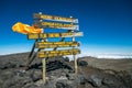 Uhuru Peak, Mount Kilimanjaro, Tanzania Royalty Free Stock Photo