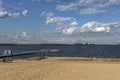 UHYST, GERMANY, AUGUST 27, 2017: The beach on BÃÂ¤rwalder Lake