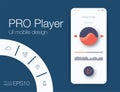 UX audio player templates Royalty Free Stock Photo