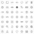 UI buttons line icons set Royalty Free Stock Photo