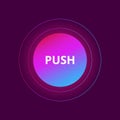 Ui circle flat design for site Push Button.Vector illustration with colorful gradient or color transition mobile devices