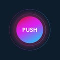 Ui circle flat design for site Push Button.Vector illustration with colorful gradient or color transition mobile devices Royalty Free Stock Photo