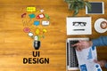 UI DESIGN Computer Network Homepage Html Graphic Web Royalty Free Stock Photo