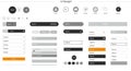 UI design concept featuring various interface elements such as buttons, dropdowns, Royalty Free Stock Photo