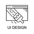 ui design icon. Element of web development signs with name for mobile concept and web apps. Detailed ui design icon can be used Royalty Free Stock Photo