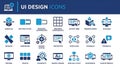 UI Design Icons Set for Web Development and User Experience Royalty Free Stock Photo